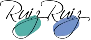 Logo Doctora Ruiz Ruiz Cirugía Estética Facial Málaga – Firma con colores verde azulado y azul.